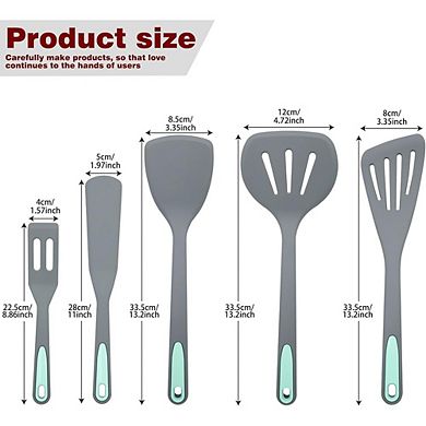 5-Piece Silicone Spatula Set, Heat-Resistant, Nonstick Cooking
