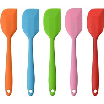 5 pc Small Silicone Spatula Set, Heat-Resistant, Nonstick Cooking Utensils