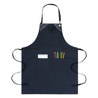 Aprons for Women with Pockets, Kitchen Apron, Adjustable Long Waist Cooking Canvas Aprons for Home