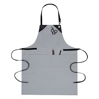 Aprons for Women with Pockets, Kitchen Apron, Adjustable Long Waist Cooking Canvas Aprons for Home