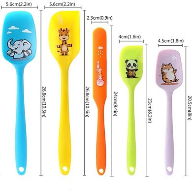 5-Piece Silicone Spatula Set, Heat-Resistant, Food-Grade, Dishwasher Safe