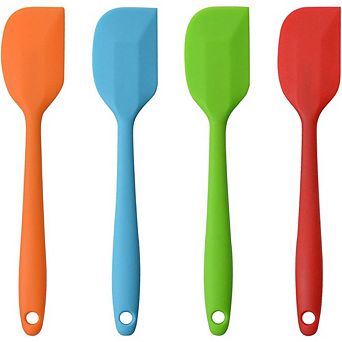 4 pc Silicone Spatula Set Heat-Resistant, Flexible One-Piece Design