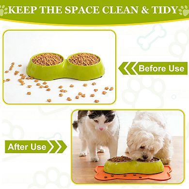 1Pc Cat Food Mat, Silicone Pet Feeding Mat Non-Slip