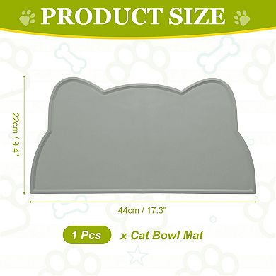 1Pc Cat Food Mat, Silicone Pet Feeding Mat Non-Slip