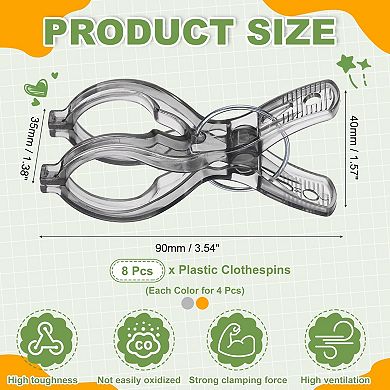 Plastic Clothespins Multi-Purpose Spring Clamp Non-Slip Beach Towel Clip