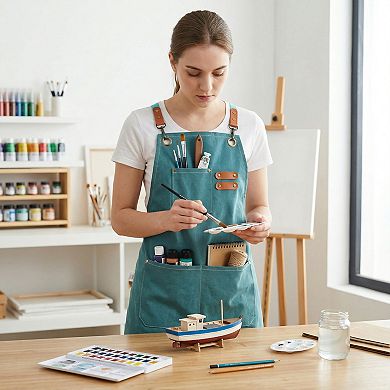 Aprons for Women with Pockets, Kitchen Apron, Adjustable Long Waist Cooking Durable Aprons for Home