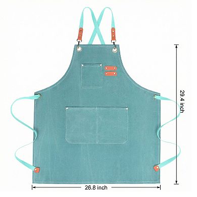 Aprons for Women with Pockets, Kitchen Apron, Adjustable Long Waist Cooking Durable Aprons for Home