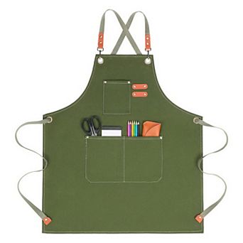 Aprons for Women with Pockets, Kitchen Apron, Adjustable Long Waist Cooking Durable Aprons for Home