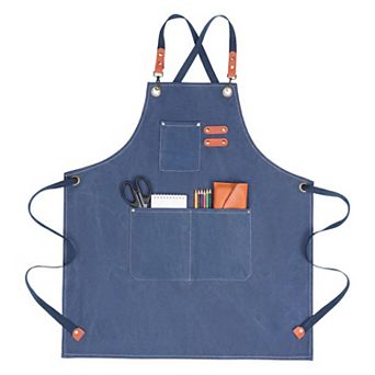 Aprons for Women with Pockets, Kitchen Apron, Adjustable Long Waist Cooking Durable Aprons for Home