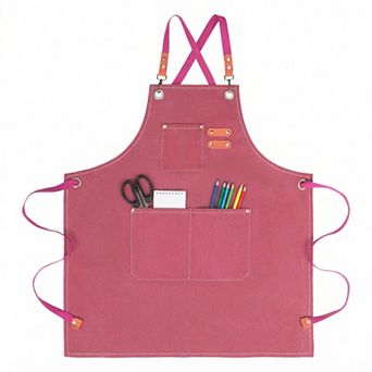 Aprons for Women with Pockets, Kitchen Apron, Adjustable Long Waist Cooking Durable Aprons for Home