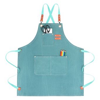Aprons for Women with Pockets, Kitchen Apron, Adjustable Long Waist Cooking Durable Aprons for Home