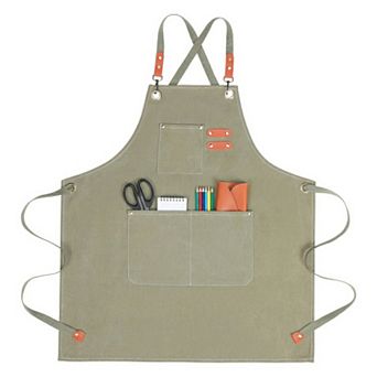 Aprons for Women with Pockets, Kitchen Apron, Adjustable Long Waist Cooking Durable Aprons for Home
