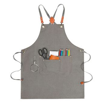Aprons for Women with Pockets, Kitchen Apron, Adjustable Long Waist Cooking Cotton Aprons for Home