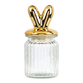 Decorative Glass Jar with Animal Lid, 8.5oz/250ml Modern Airtight Canister