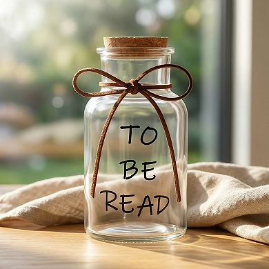 Glass Wishing Bottle with LED Light Lid Airtight Decorative Memory Jar for DIY Notes