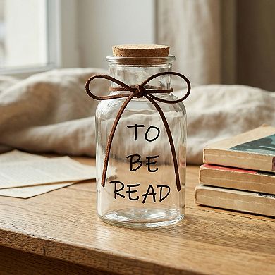 Glass Wishing Bottle with LED Light Lid Airtight Decorative Memory Jar for DIY Notes