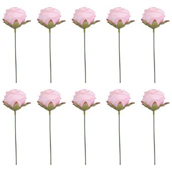 10 pc Mini Artificial Rose Flowers Petite Silk Rose Bouquets with Detachable Heads