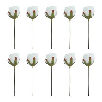 10 pc Mini Artificial Rose Flowers Petite Silk Rose Bouquets with Detachable Heads