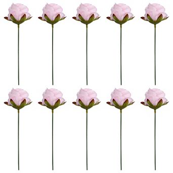 10 pc Mini Artificial Rose Flowers Petite Silk Rose Bouquets with Detachable Heads