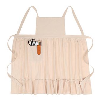 Aprons for Women with Pockets, Kitchen Apron, Extra Long Waist Cooking Apron for Home and Garden