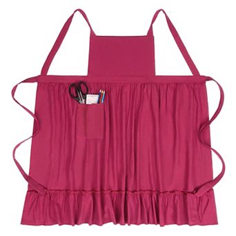 Aprons for Women with Pockets, Kitchen Apron, Extra Long Waist Cooking Apron for Home and Garden
