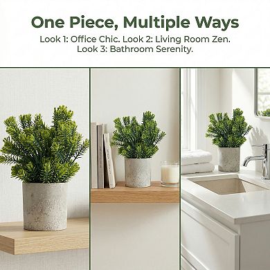 Artificial Eucalyptus Plants in Pots Small Faux Potted Greenery for Bathroom Home Decor