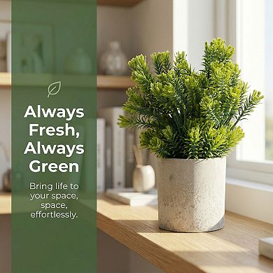 Artificial Eucalyptus Plants in Pots Small Faux Potted Greenery for Bathroom Home Decor