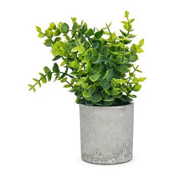 Artificial Eucalyptus Plants in Pots Small Faux Potted Greenery for Bathroom Home Decor