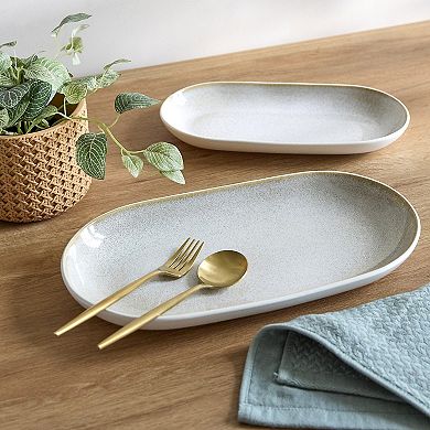 Sango Anderson Stoneware Serving Platters Set of 2