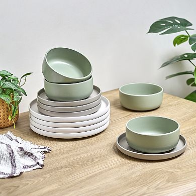 Sango Rollo Alta 12-Piece Stoneware Dinnerware Set