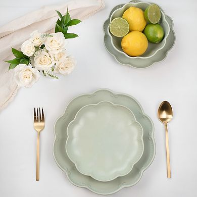 Sango Bethany 12-Piece Scalloped Dinnerware Set