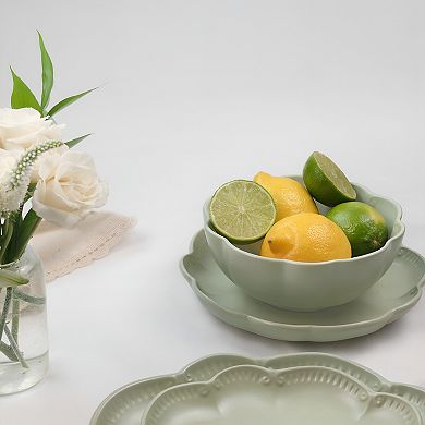 Sango Bethany 12-Piece Scalloped Dinnerware Set