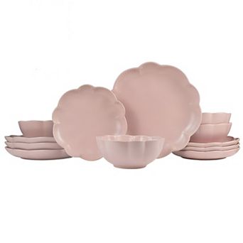 Sango Bethany 12 pc Scalloped Dinnerware Set