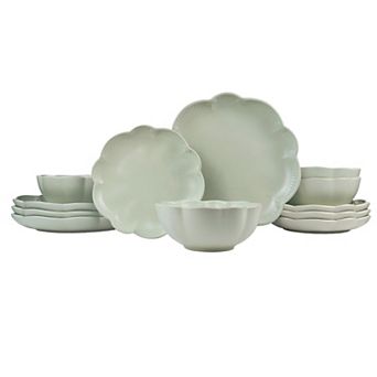Sango Bethany 12 pc Scalloped Dinnerware Set