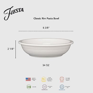 Fiesta 4-Piece Classic Rim 8.38-Inch Pasta Bowl Set