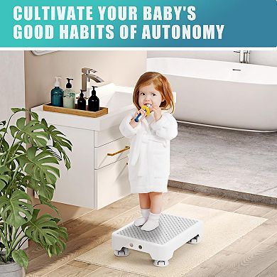 Mobility Step Stool for Adults & Seniors,Anti-Slip Bathroom Step Stool,Portable Stair,Platform Step