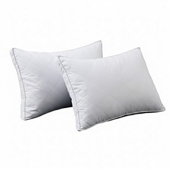 Unikome Diamond Quilted Goose Feather Gusset Pillow Set of 2