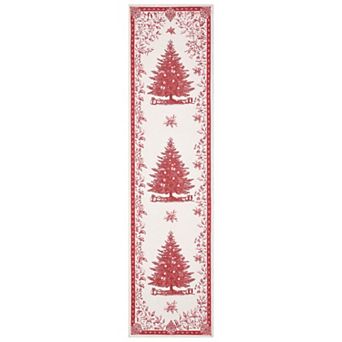 Seoria Machine Washable Christmas Rug, Non-Slip Soft Tree Print Carpet for Living Room Holiday Decor