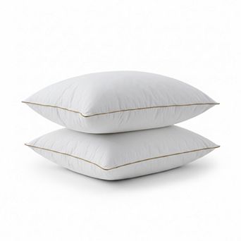 Unikome Goose Feather Pillow Set of 2, Soft Support Bed Pillows