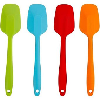 4 pc Silicone Spatula Set, Heat-Resistant, Non-Stick with Stainless Steel Core