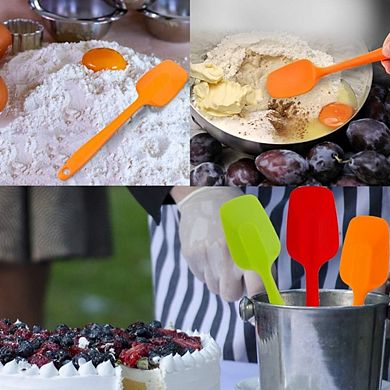 4-Piece Silicone Spatula Set, Heat-Resistant, Non-Stick with Stainless Steel Core