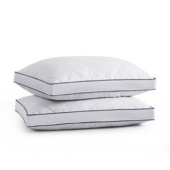 Unikome Goose Down Feather Pillow Set of 2, Cotton Shell Support Bed Pillows