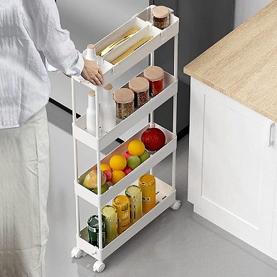SPACELEAD Slim Storage cart and Step Stool