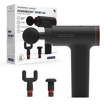 Sharper Image Powerboost Sport Go Percussion Massager with 3 Attachments