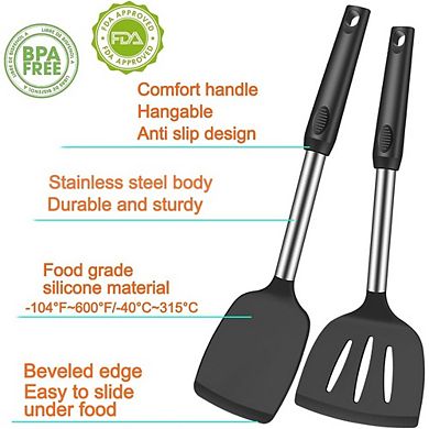 5-Piece Silicone Spatula Set, Heat-Resistant, Nonstick Cooking Utensils