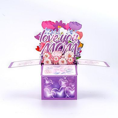 3D Floral Mother’s Day Greeting Card, Handmade Design with Envelope Gift Card