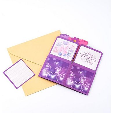 3D Floral Mother’s Day Greeting Card, Handmade Design with Envelope Gift Card