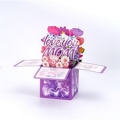 3D Floral Mother’s Day Greeting Card, Handmade Design with Envelope Gift Card