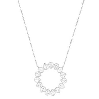 Sunkissed Sterling Cubic Zirconia Open Circle Pendant Necklace