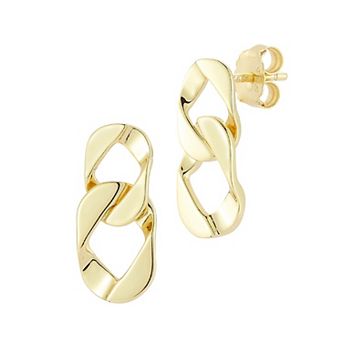 Sunkissed Sterling Curb Link Drop Earrings